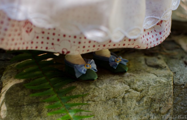 She has Cinderella tendencies. The right shoe likes to go its own way when we're not looking.